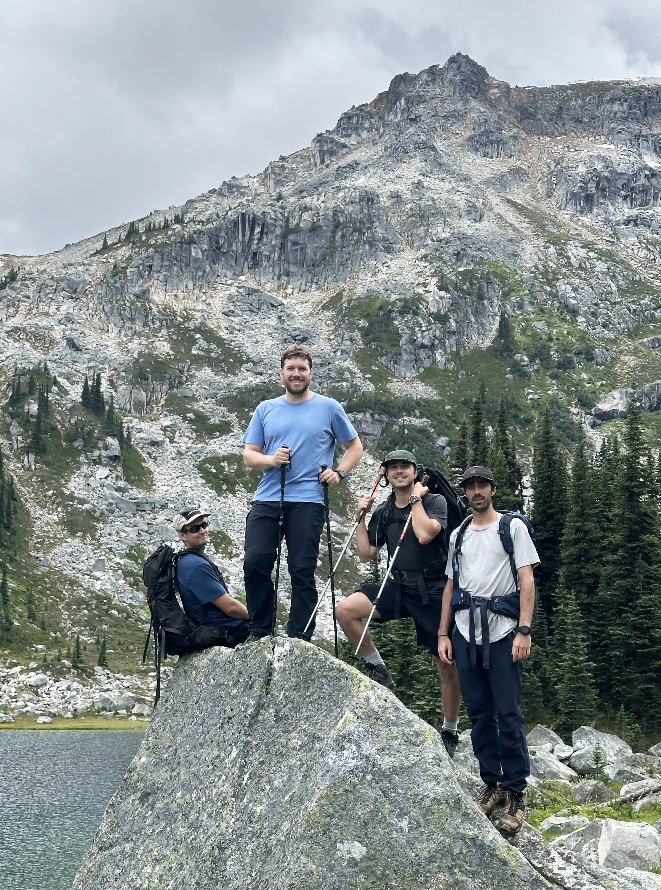 The Ciento team hiking outdoors