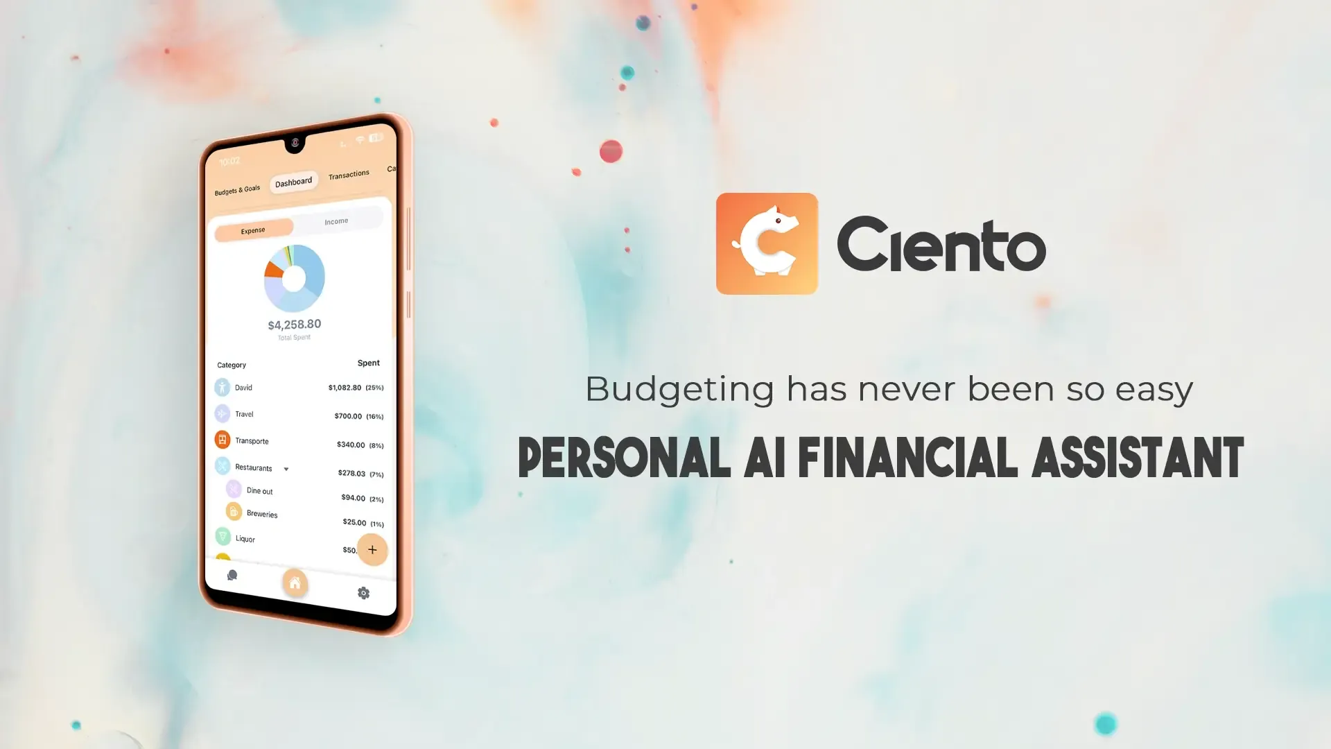 Ciento AI assistant chat overview and dashboard
